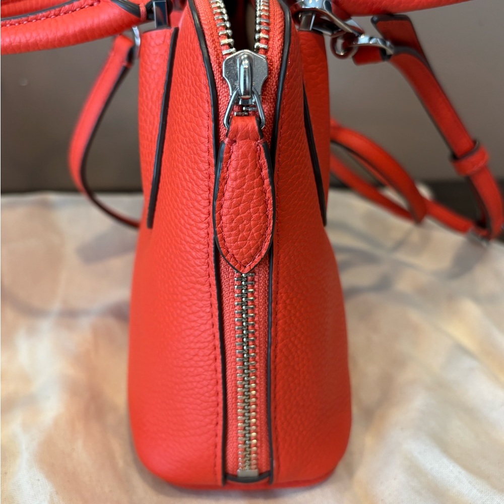 Tory Burch Poppy Red Leather Mini Bag - Picture 4 of 7